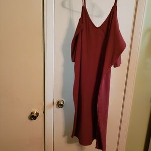 Asymmetrical Rust colored dress